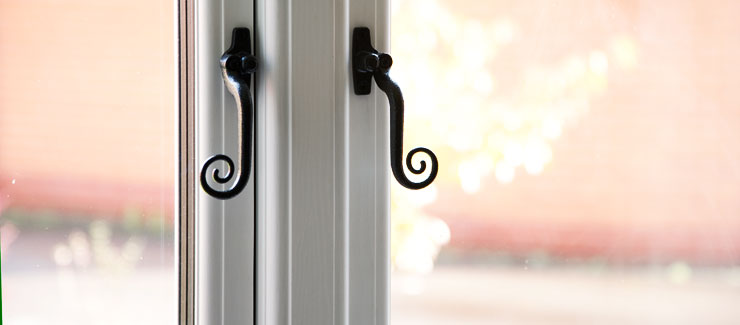 Monkey tail handles on a residence 9 window