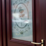 A front door with specialist glass design